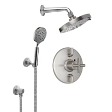 Tiburon Thermostatic Shower System with Shower Head, Hand Shower, Shower Arm, Hose, and Valve Trim