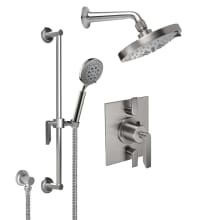 Rincon Bay Thermostatic Shower System with Shower Head, Hand Shower, Slide Bar, Shower Arm, Hose, and Valve Trim