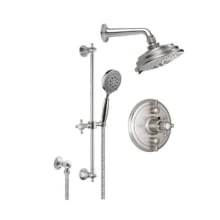 Monterey Thermostatic Shower System with Shower Head, Hand Shower, Slide Bar, Shower Arm, Hose, and Valve Trim
