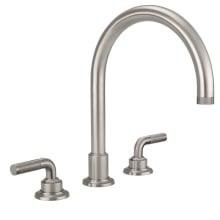 Descanso Deck Mounted Roman Tub Filler with Knurled Lever Handles