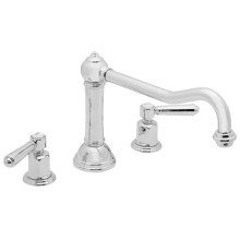 Topanga Deck Mounted Roman Tub Filler with Double Lever Handles