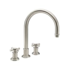 Miramar Deck Mounted Roman Tub Filler with Double Cross Handles - Rough In Sold Separately