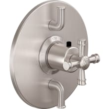 Trousdale Thermostatic Valve Trim Only with Triple Cross / Lever Handles and Volume Control - Less Rough In