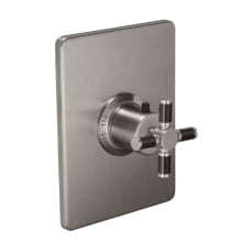 Descanso Thermostatic Valve Trim Only with Single Carbon Fiber Cross Handle - Less Rough In