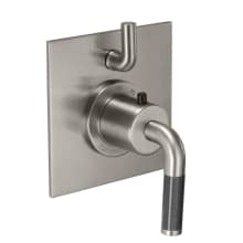 Descanso Thermostatic Valve Trim Only with Single Carbon Fiber Lever Handle and Integrated Volume Control - Less Rough In