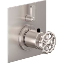Descanso Works Thermostatic Valve Trim Only with Dual Lever / Wheel Handles and Volume Control - Less Rough In