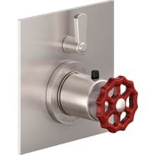 Descanso Works Thermostatic Valve Trim Only with Dual Lever / Wheel Handles and Volume Control - Less Rough In