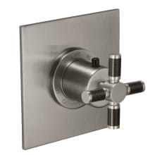 Descanso Thermostatic Valve Trim Only with Single Carbon Fiber Cross Handle - Less Rough In