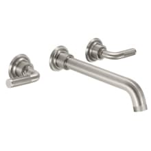 Descanso 1.2 GPM Wall Mounted Widespread Elongated Vessel Faucet with Knurled Lever Handles