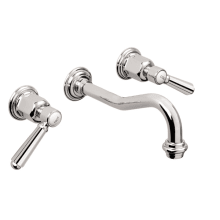 Topanga 1.2 GPM Wall Mounted Bathroom Faucet with Double Handles