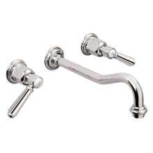 Topanga 1.2 GPM Wall Mounted Bathroom Faucet with Double Handles