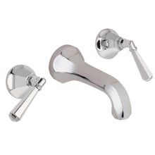 Monterey 1.2 GPM Wall Mounted Bathroom Faucet with Double Handles