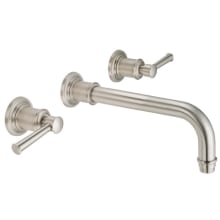 Miramar 1.2 GPM Wall Mounted Bathroom Faucet with Double Handles