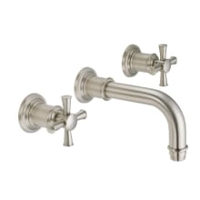 Miramar 1.2 GPM Wall Mounted Bathroom Faucet with Double Handles