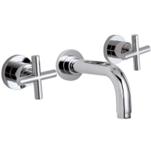 Tiburon 1.2 GPM Wall Mounted Bathroom Faucet with Double Handles
