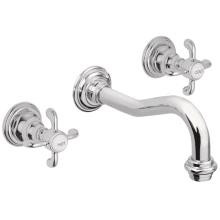 Humboldt 1.2 GPM Wall Mounted Bathroom Faucet with Double Handles