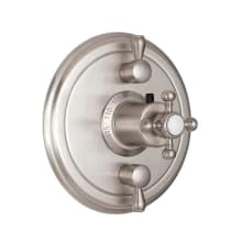 Dual Function Thermostatic Valve Trim Only with Dual Volume Control - Less Rough-In Valve