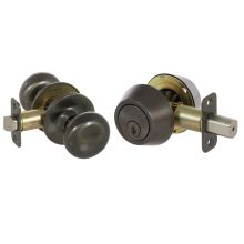Saxon Single Cylinder Keyed Entry Knob and Deadbolt Combination Set