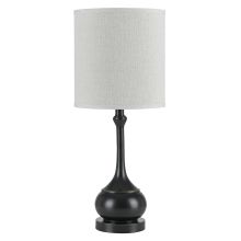 Tapron Single Light 24" High Table Lamp with Cream Fabric Shade