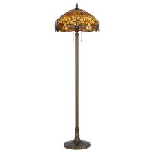 Tiffany 2 Light Pedestal Base Floor Lamp