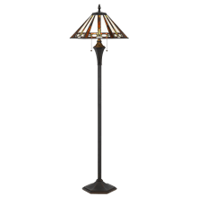Tiffany 2 Light 61" High Floor Lamp