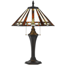 Tiffany 2 Light 25" High Table Lamp
