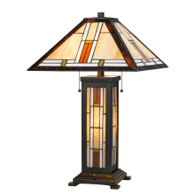 Tiffany 3 Light 24-1/2" High Table Lamp