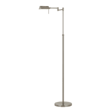 Clemson Single Light 50" Tall Integrated LED Swing Arm Floor Lamp