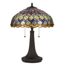 Tiffany 2 Light 23" Tall Buffet Table Lamp