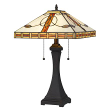 Tiffany 2 Light 22" Tall Buffet Table Lamp