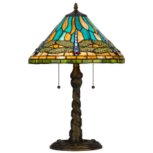 Tiffany 2 Light 24" Tall Tiffany Table Lamp