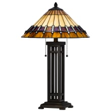 Tiffany 2 Light 26" Tall Tiffany Table Lamp