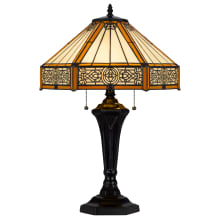 Tiffany 2 Light 24" Tall Tiffany Table Lamp