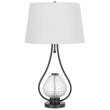 Forssa 30" Tall Buffet Table Lamp with Off-White Fabric Shade