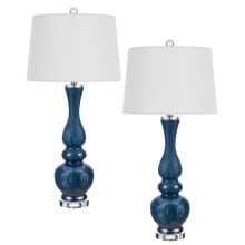 Set of (2) - Paimio 2 Light 32" Tall Vase Lamps with Off-White Fabric Shade
