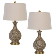 Set of (2) - Orivesi 2 Light 26" Tall Vase Lamps with Beige Fabric Shade