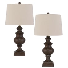 Set of (2) - Hertford 2 Light 30" Tall Buffet Lamps with Beige Fabric Shade