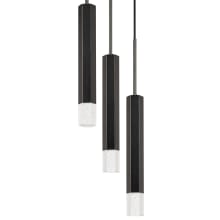 3 Light 8" Wide LED Multi Light Pendant