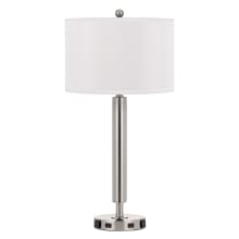 Night Stand Single Light Buffet Table Lamp with (2) USB Ports