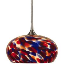 1 Light Uni-Pack Mini Pendant with Multi Colored Shade