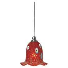 1 Light Uni-Pack Mini Pendant with Red Shade