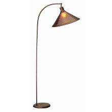 150 Watt 68" Traditional / Classic Metal Arc Floor Lamp with 3-Way Switch and Round Mica Shade
