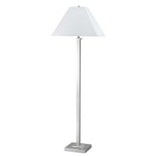 100 Watt 59" Transitional Metal Floor Lamp with On/Off Switch and Square Hardback Fabric Shade from the Rio Collection