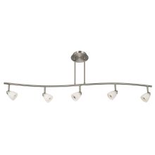 5 Light Canopy Mount Orbit Light with White Shade from the Serpentine Lights Collection