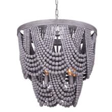 Solana 5 Light 19" Wide Beaded Waterfall Chandelier