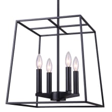 Wes 4 Light 14" Wide Taper Candle Chandelier