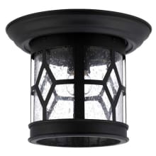 Atlanta Single Light 10" Wide Outdoor Flush Mount Lantern Ceiling Fixture