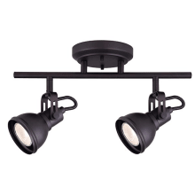 Polo 2 Light 14" Wide Fixed Rail - Ceiling or Wall Mount