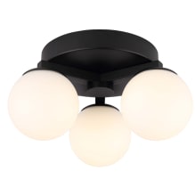 Nylah 3 Light 11" Wide LED Flush Mount Globe Ceiling Fixture