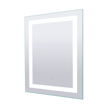 LED Mirror 32" x 24" Rectangular Frameless Wall Mounted Mirror - 43 Watt